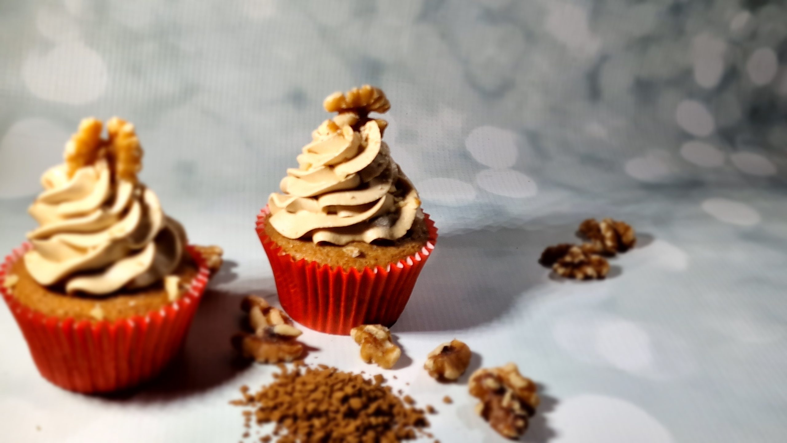 Vegan Coffee and Walnut Cupcakes